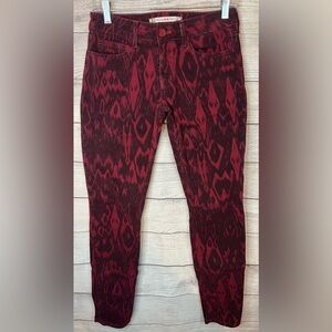 Chelsea & Violet Boho Ikat Print Statement Skinny Jeans Size 27